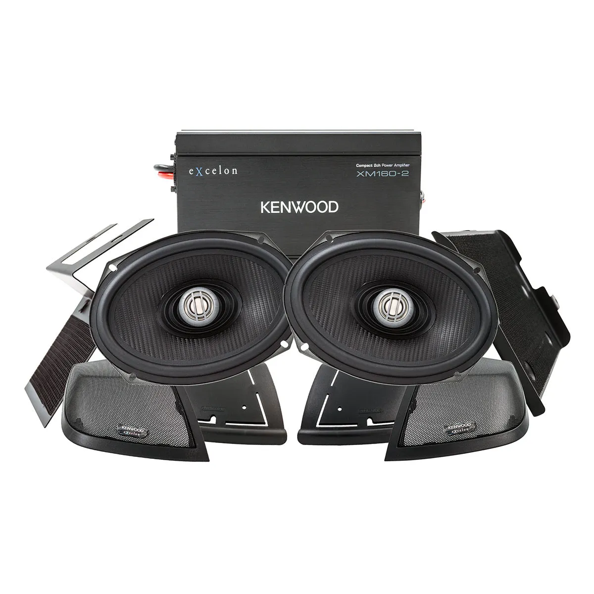 Kenwood P-HD2R Rear Amplified Speaker Package for 2014-Up Select Harley Davidson Motorcycles