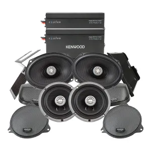 Kenwood P-HD3FR Front and Rear Amplified Speaker Package for 2014-Up Select HD Motorcycles