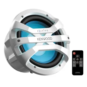 Kenwood XM1041BL eXcelon Motorsports 10" All-Weather Outdoor Subwoofer with Adjustable Lighting - Each (White)