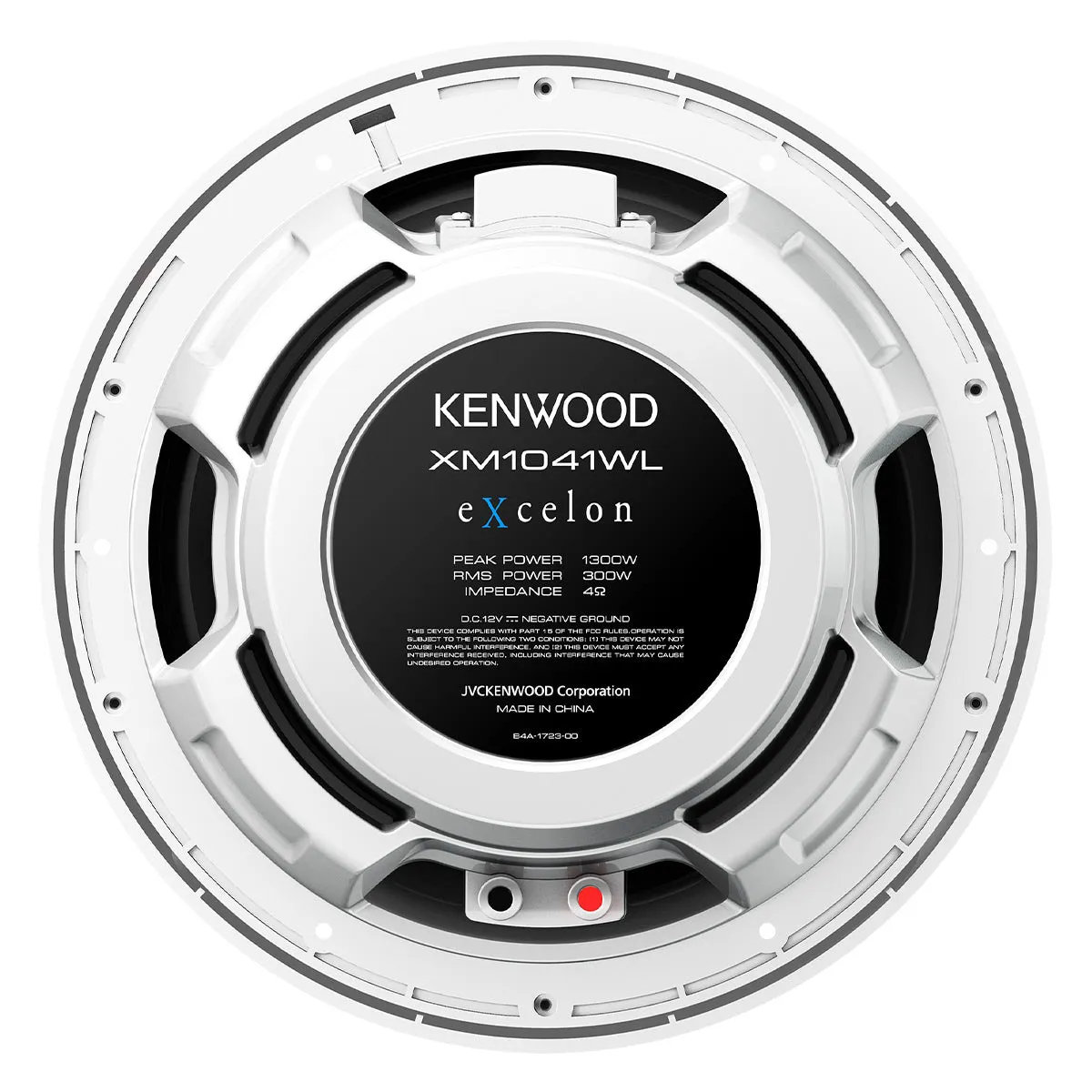 Kenwood XM1041BL eXcelon Motorsports 10" All-Weather Outdoor Subwoofer with Adjustable Lighting - Each (White)