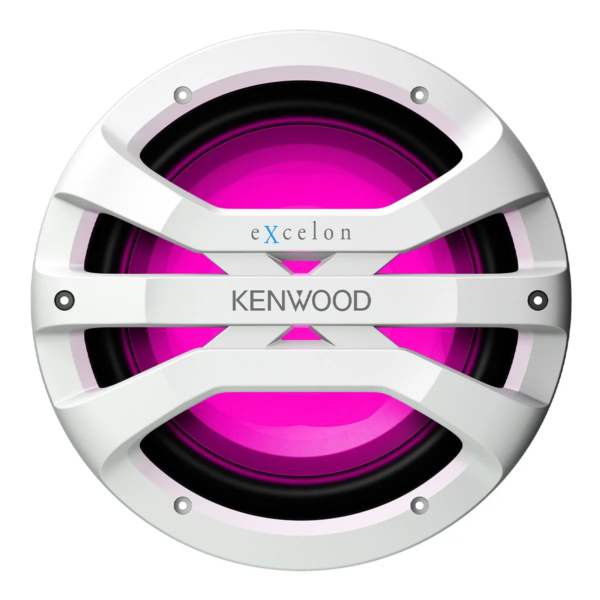 Kenwood XM1041BL eXcelon Motorsports 10" All-Weather Outdoor Subwoofer with Adjustable Lighting - Each (White)