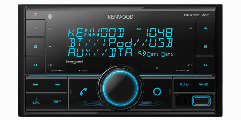 Kenwood DPX305MBT 2-Din Digital Media Receiver with Bluetooth