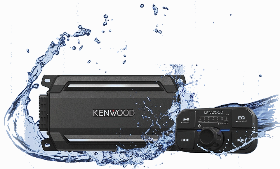 Kenwood KAC-M5024BT Waterproof 4 Channel 300W Micro Power Amp with Bluetooth Control