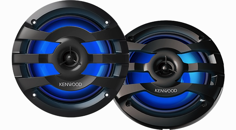Kenwood KFC1673 6.5" Marine/Motorsport 2-Way Speakers With RGB Lighting