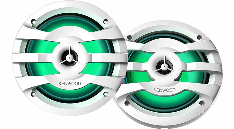 Kenwood KFC1673 6.5" Marine/Motorsport 2-Way Speakers With RGB Lighting