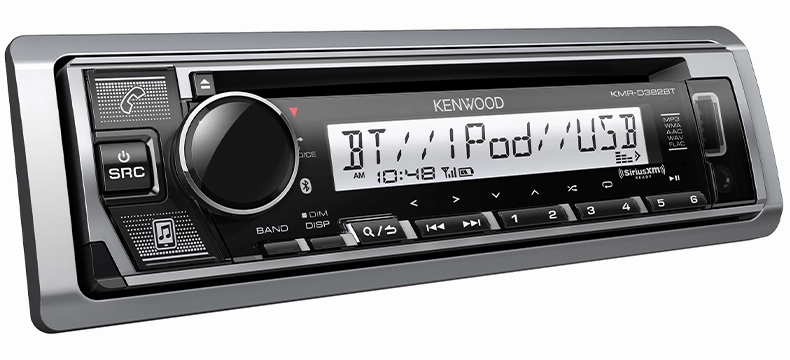 Kenwood KMR-D382BT Marine CD-Receiver with Bluetooth & Conformal Coating