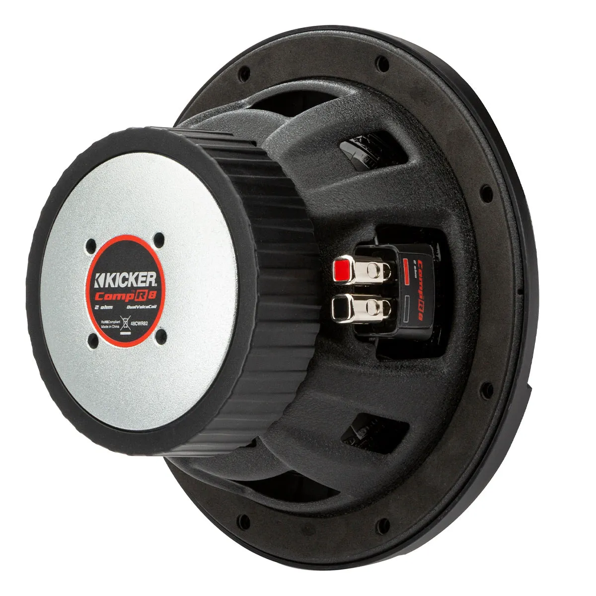 Kicker 48CWR82 CompR 8" 2-Ohm DVC Subwoofer