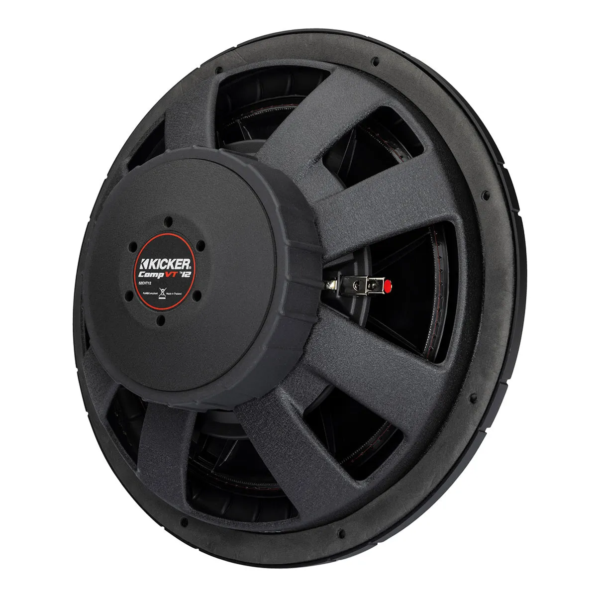 Kicker 52CVT122 12" CompVT Slim 2-Ohm Subwoofer