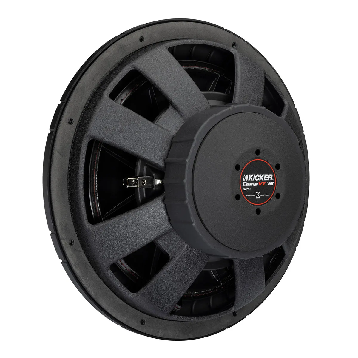 Kicker 52CVT124 12" CompVT Slim 4-Ohm Subwoofer