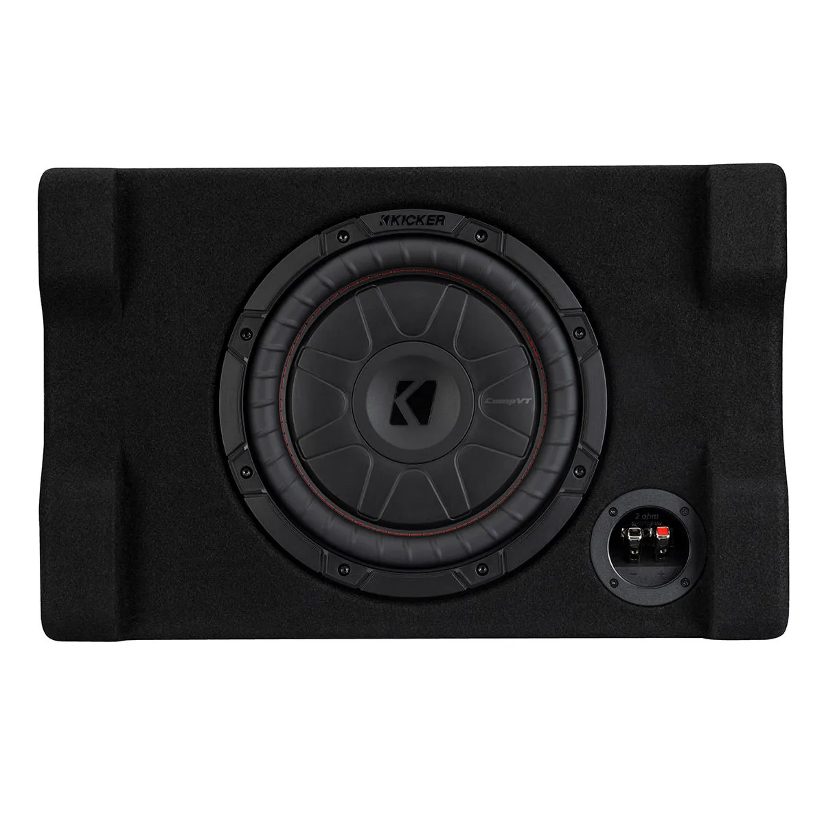 Kicker 52CVTDF102 10" 2-Ohm Subwoofer in Down Firing Enclosure