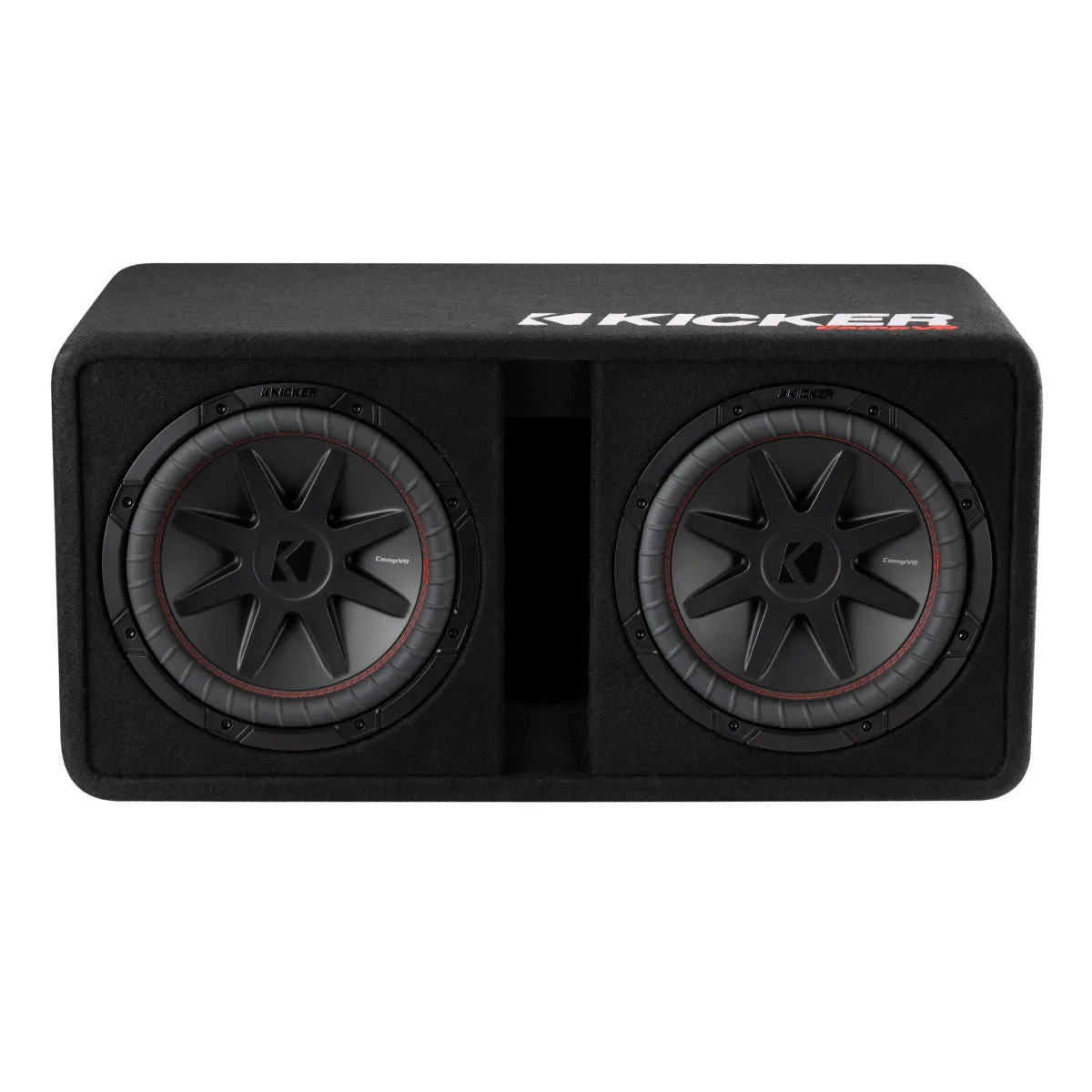 Kicker 52DCVR122 12" Dual 2-Ohm Subwoofers in Vented Enclosure