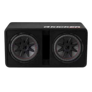 Kicker 52DCVR122 12" Dual 2-Ohm Subwoofers in Vented Enclosure