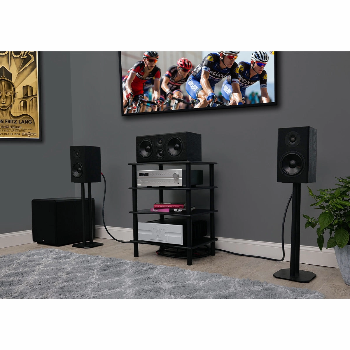 KLH Kendall 2B 2-Way Bookshelf Speakers - Pair (Black Oak)