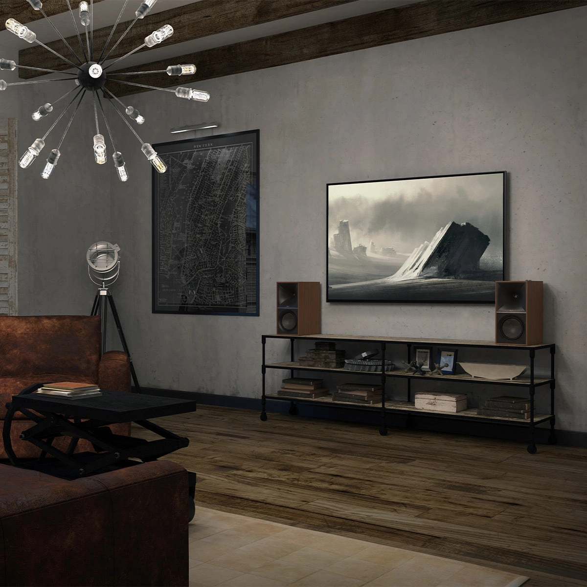 Klipsch The Nines Heritage Series Wireless Powered Monitors with 8" Woofer - Pair (Walnut)