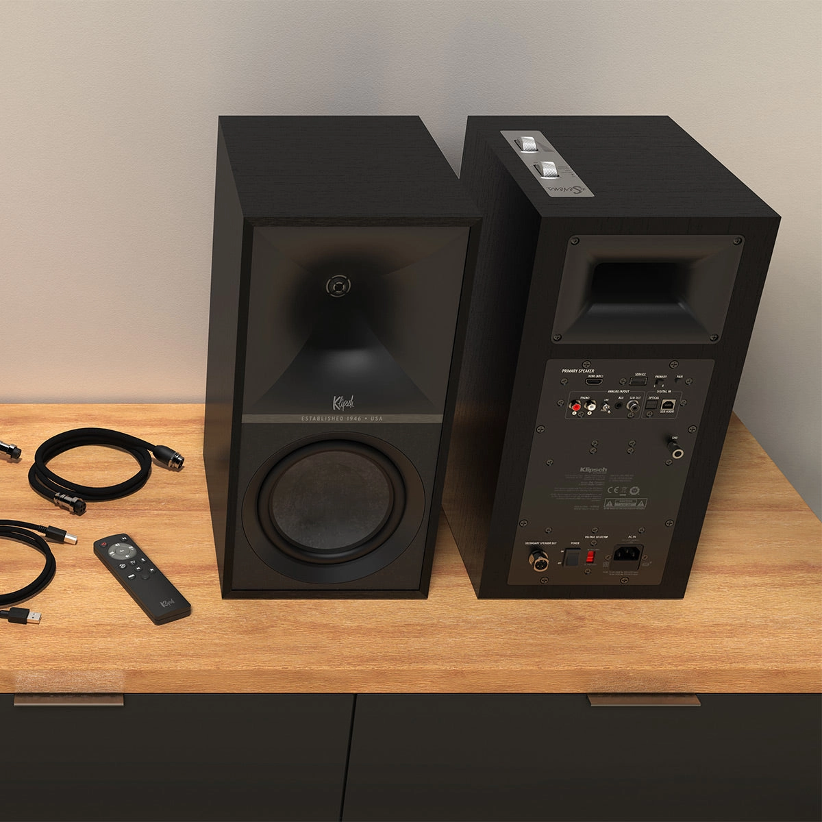 Klipsch The Sevens Heritage Series Wireless Powered Monitors with 6.5" Woofer - Pair (Ebony)