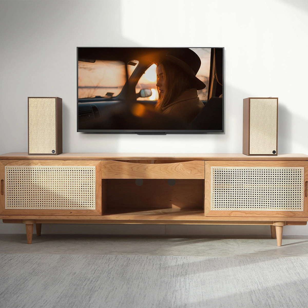 Klipsch The Sevens Heritage Series Wireless Powered Monitors with 6.5" Woofer - Pair (Walnut)