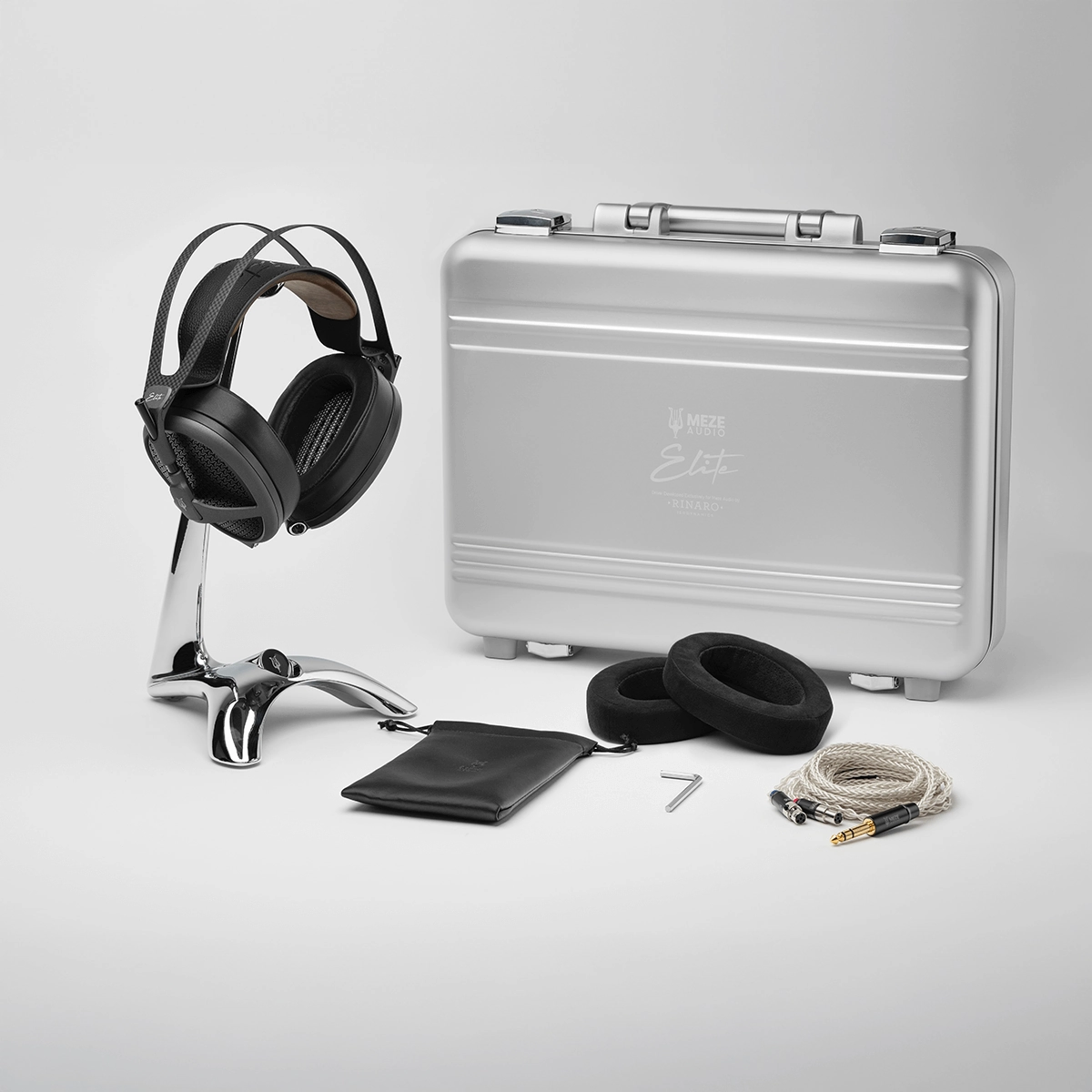 Meze ELITE Headphones and Manta Chrome Stand Limited Winter Soundscapes Bundle