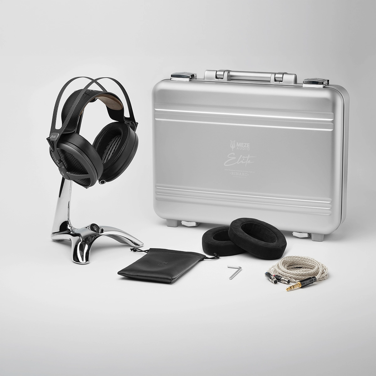 Meze ELITE Headphones and Manta Chrome Stand Limited Winter Soundscapes Bundle