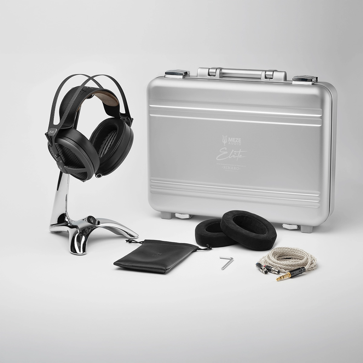 Meze ELITE Headphones and Manta Chrome Stand Limited Winter Soundscapes Bundle