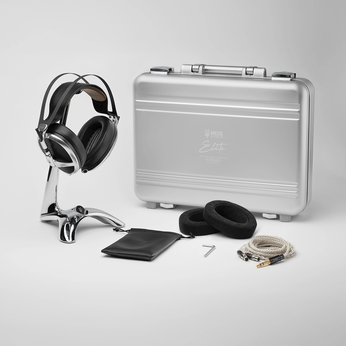 Meze ELITE Headphones and Manta Chrome Stand Limited Winter Soundscapes Bundle