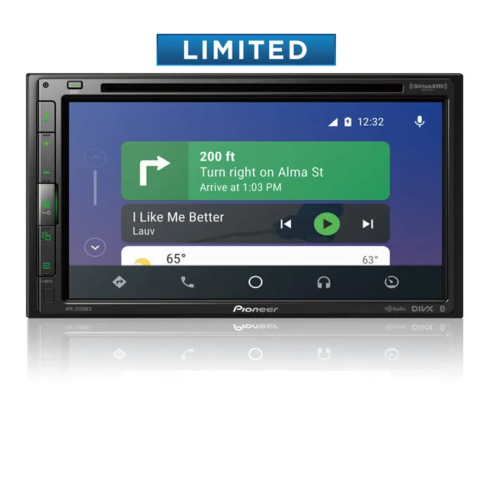 Pioneer AVH-2550NEX Multimedia DVD Receiver with 6.8" WVGA Display, Apple CarPlay, Android Auto, Built-in Bluetooth, SiriusXM-Ready, iDataLink Maestro and Remote Control Included