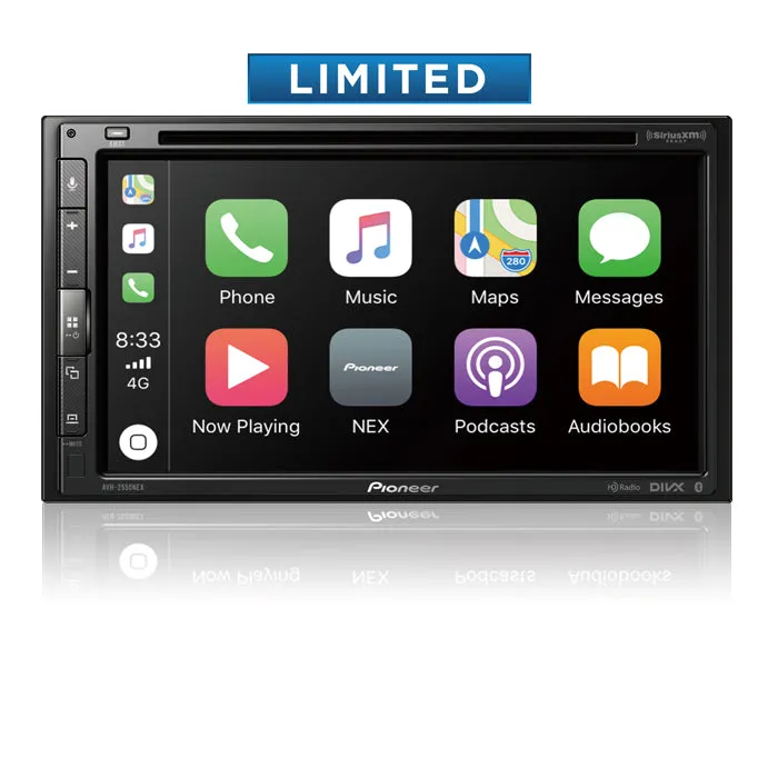 Pioneer AVH-2550NEX Multimedia DVD Receiver with 6.8" WVGA Display, Apple CarPlay, Android Auto, Built-in Bluetooth, SiriusXM-Ready, iDataLink Maestro and Remote Control Included