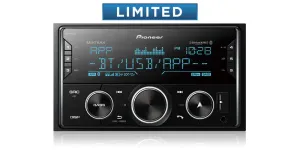 Pioneer MVH-S622BS Double DIN Digital Media Receiver with Enhanced Audio Functions, Pioneer Smart Sync App Compatibility, MIXTRAX, Built-in Bluetooth, and SiriusXM-Ready