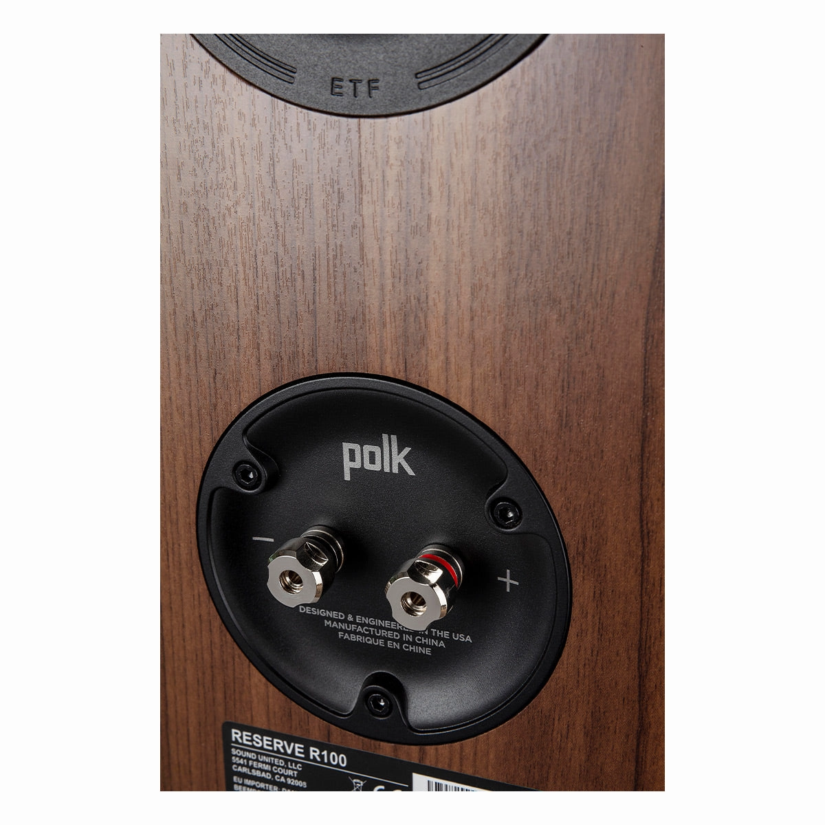 Polk Audio Reserve 100 Compact Bookshelf Speaker - Pair (Walnut)