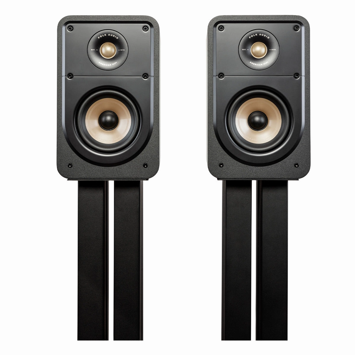 Polk Audio Signature Elite ES15 Compact Bookshelf Speakers - Pair (Black)