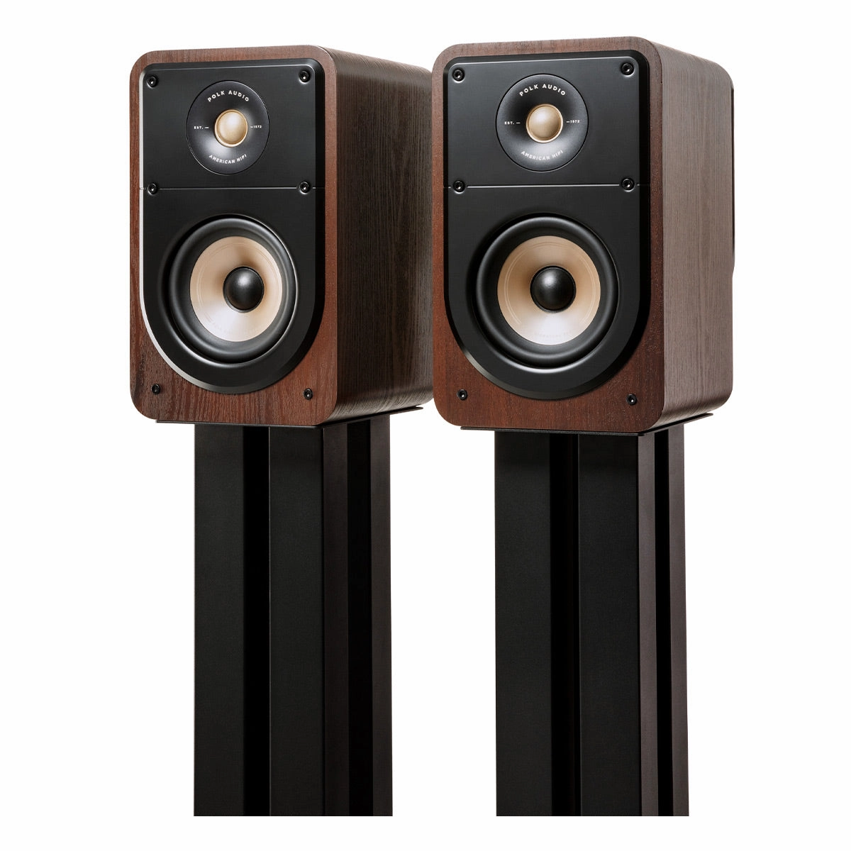 Polk Audio Signature Elite ES15 Compact Bookshelf Speakers - Pair (Walnut)