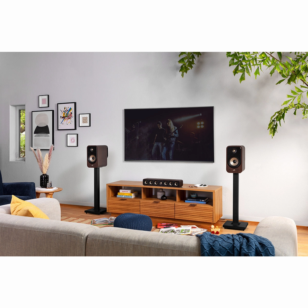 Polk Audio Signature Elite ES20 Bookshelf Speakers - Pair (Walnut)