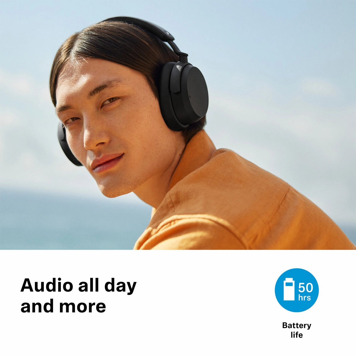 Sennheiser Accentum Wireless Bluetooth Headphones with AptX HD & Hybrid Active Noise Cancellation (Black)