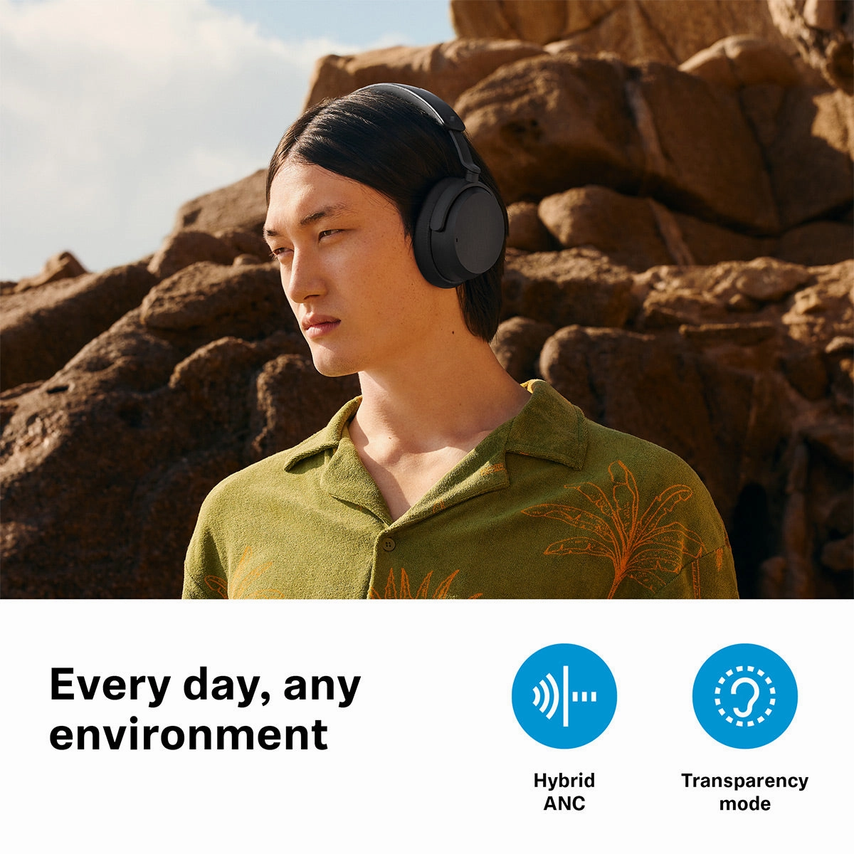 Sennheiser Accentum Wireless Bluetooth Headphones with AptX HD & Hybrid Active Noise Cancellation (Black)