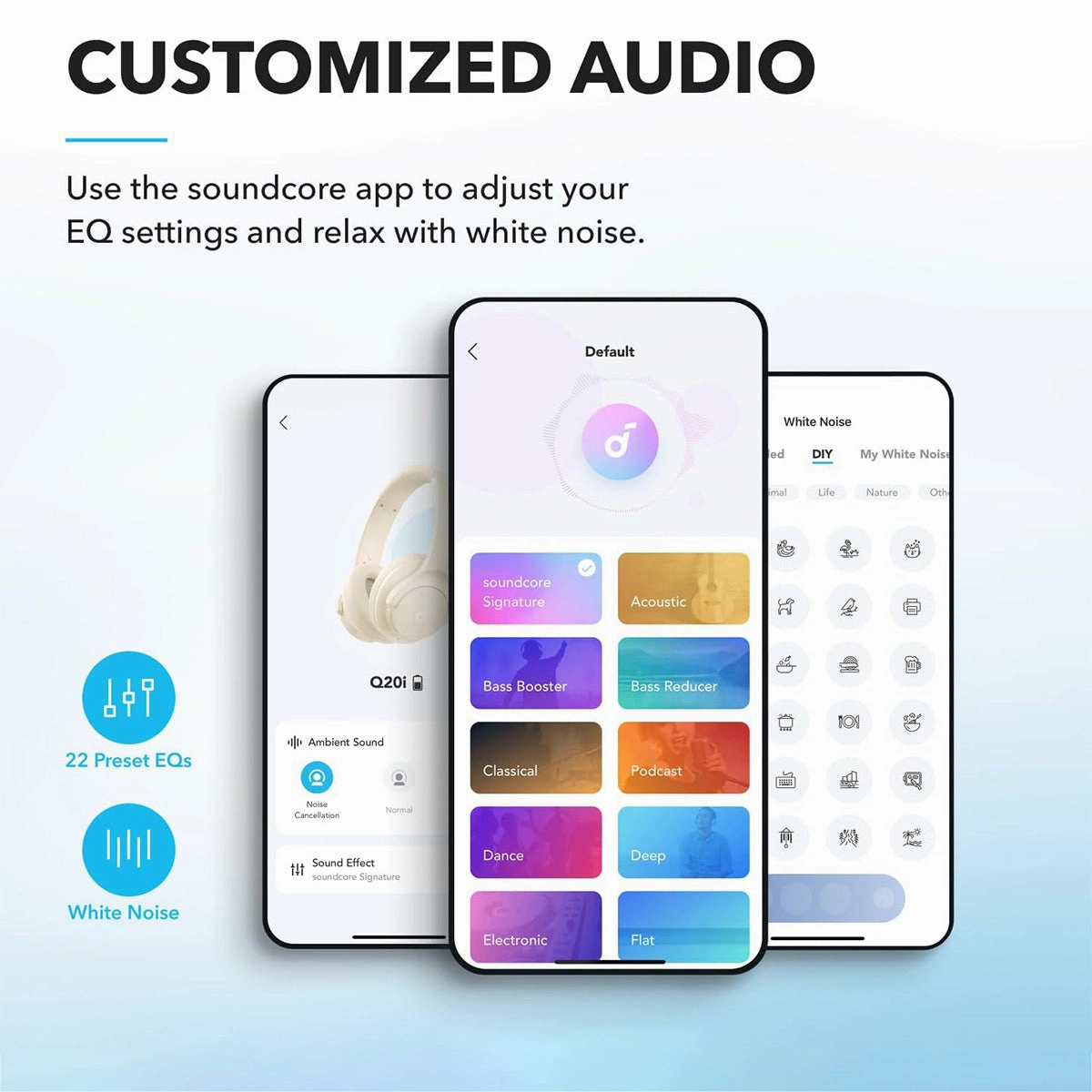 Soundcore Q20i Wireless Headphones (White)