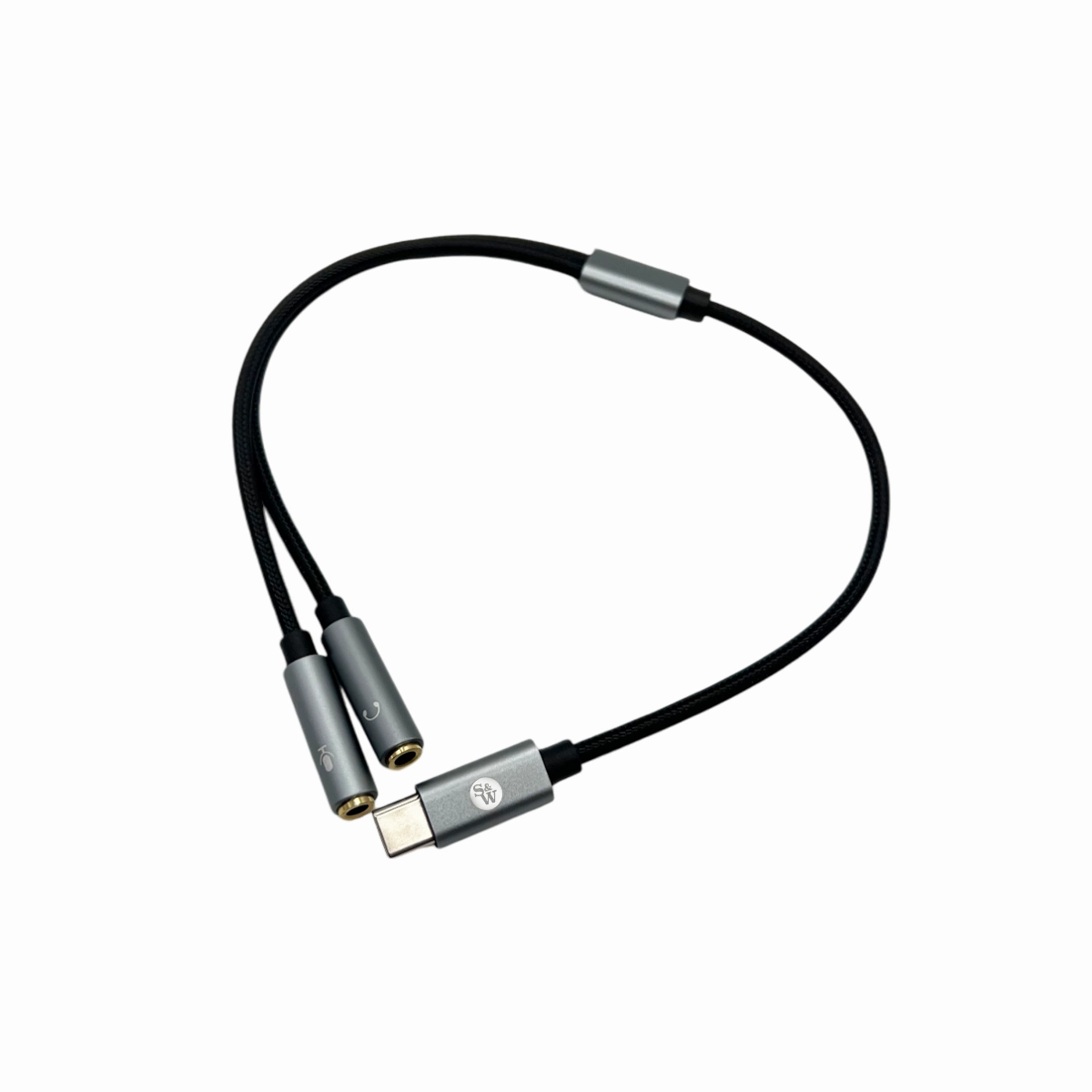 Strauss & Wagner Asti Dual 3.5mm Female to USB-C Male Cable