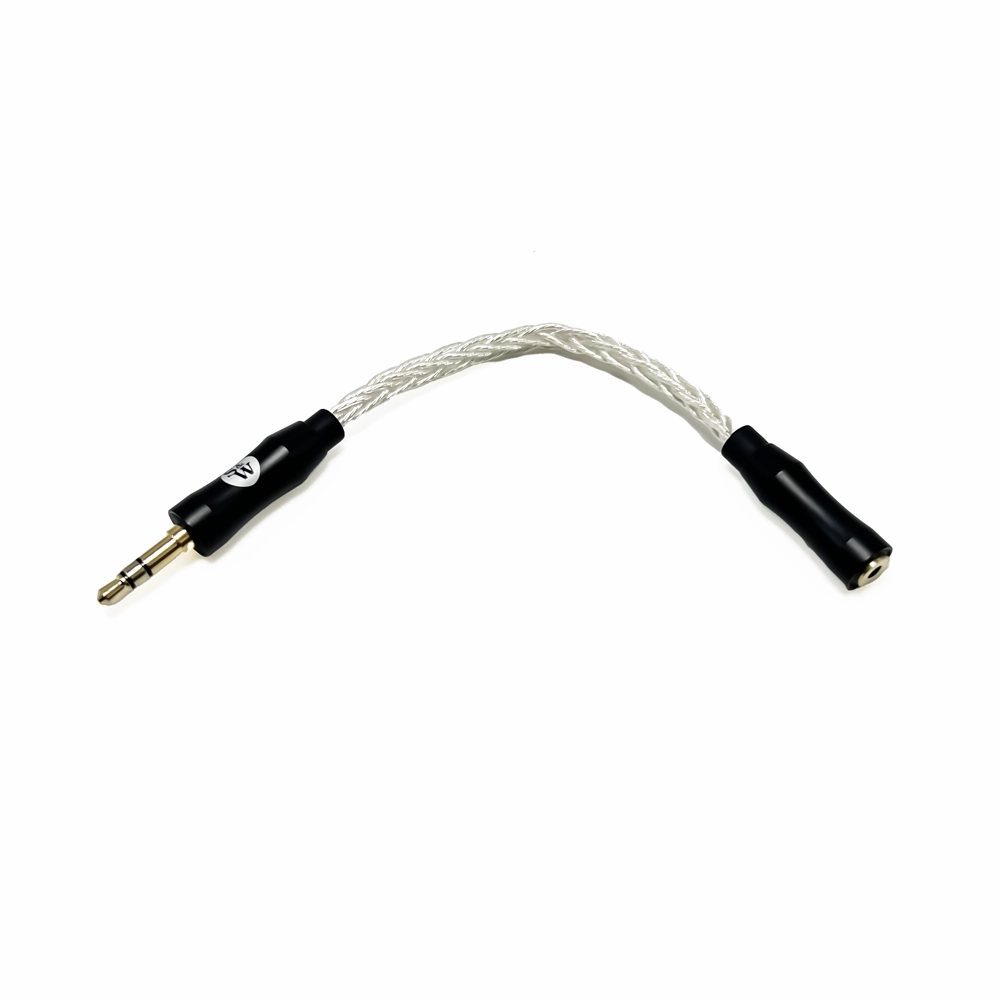 Strauss & Wagner SW-2535A 2.5mm Female to 3.5mm Male 8-Core Silver Adapter