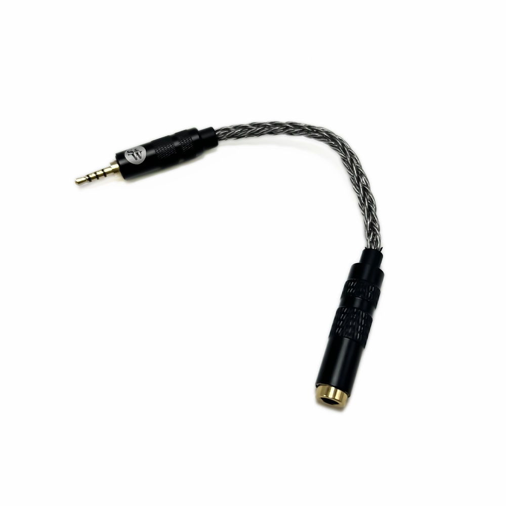 Strauss & Wagner SW-4425A 4.4mm Female to 2.5mm Male 8-Core Silver Adapter