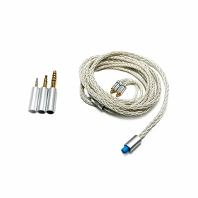 Strauss & Wagner Vienna Braided Silver 8 Core MMCX 3-In-1 Upgrade Cable for Sennheiser IE Series In-Ear Monitors (Open Box)
