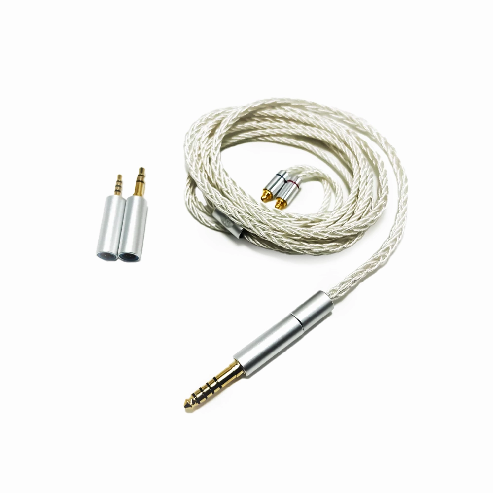 Strauss & Wagner Vienna Braided Silver 8 Core MMCX 3-In-1 Upgrade Cable for Sennheiser IE Series In-Ear Monitors (Open Box)
