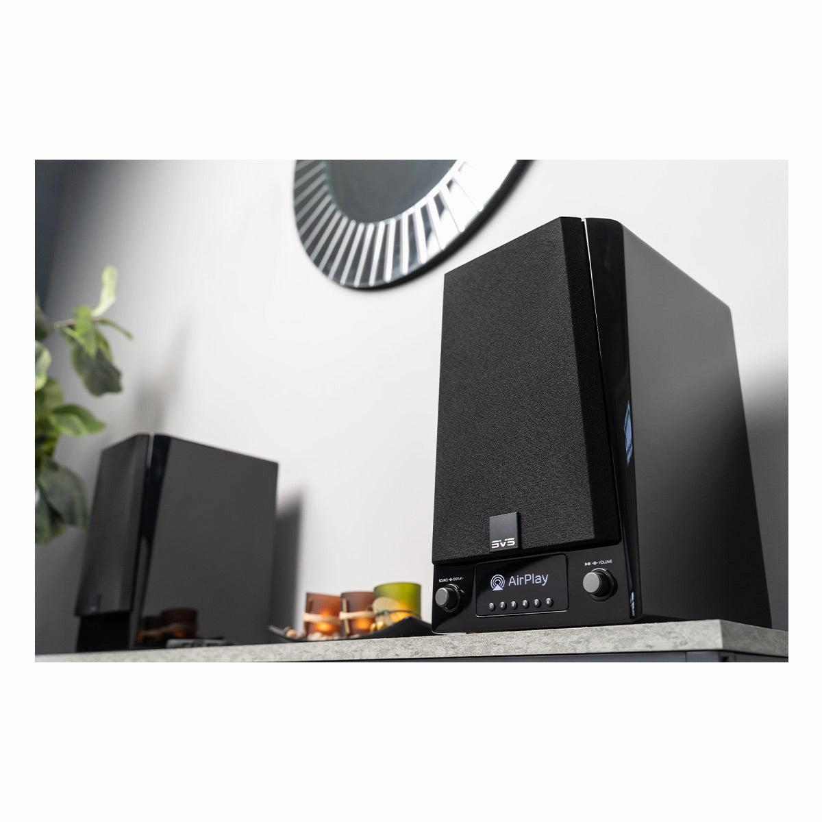 SVS Prime Wireless Pro Powered Speaker System with Chromecast and Airplay 2 - Pair (Piano Gloss Black)